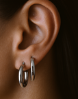 Silver Huggie Small Hoops