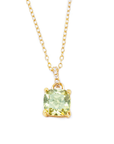 Lime Jelly Cubes Gemstone Necklace