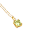 Lime Jelly Cubes Gemstone Necklace