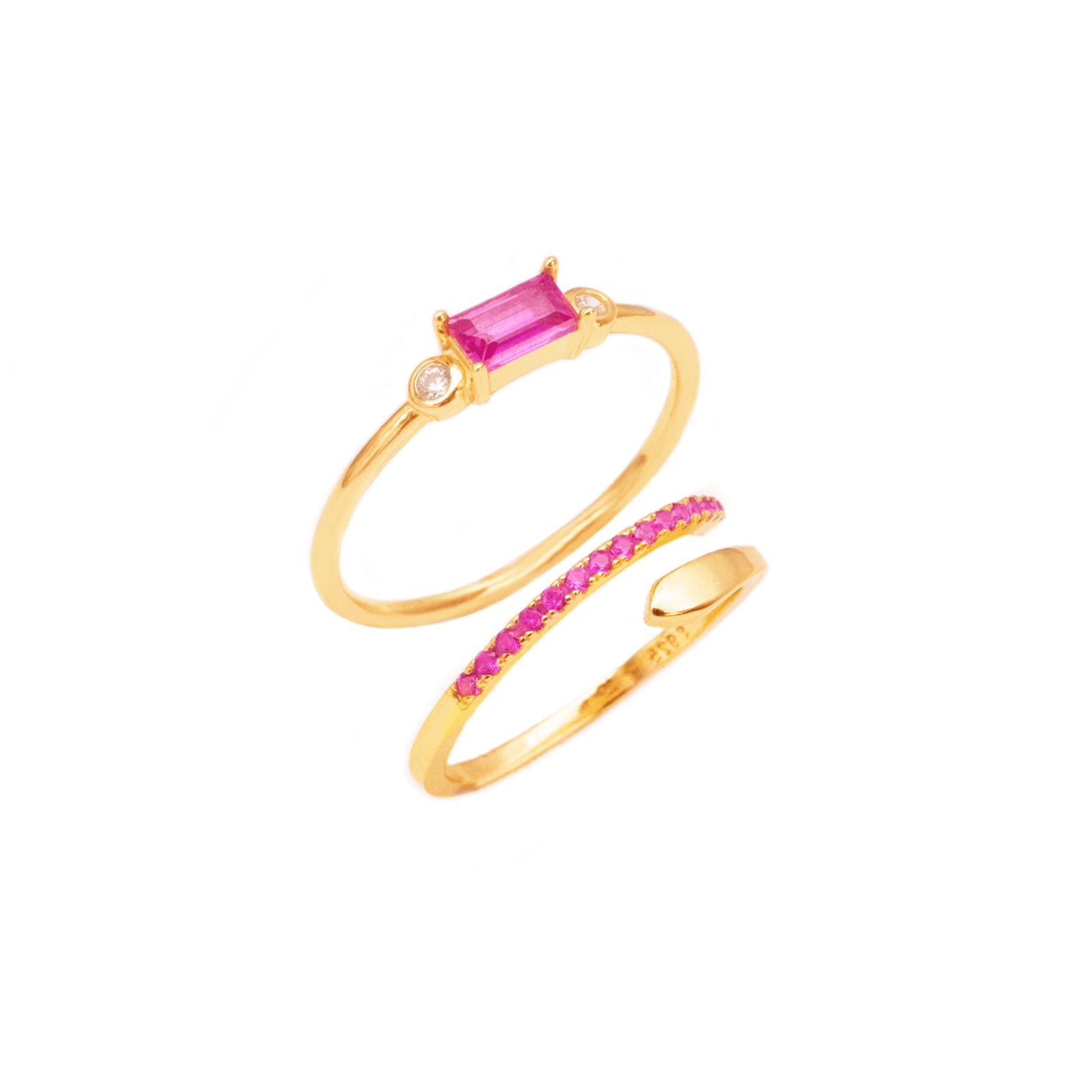 Strawberry Churro Stacking Ring set